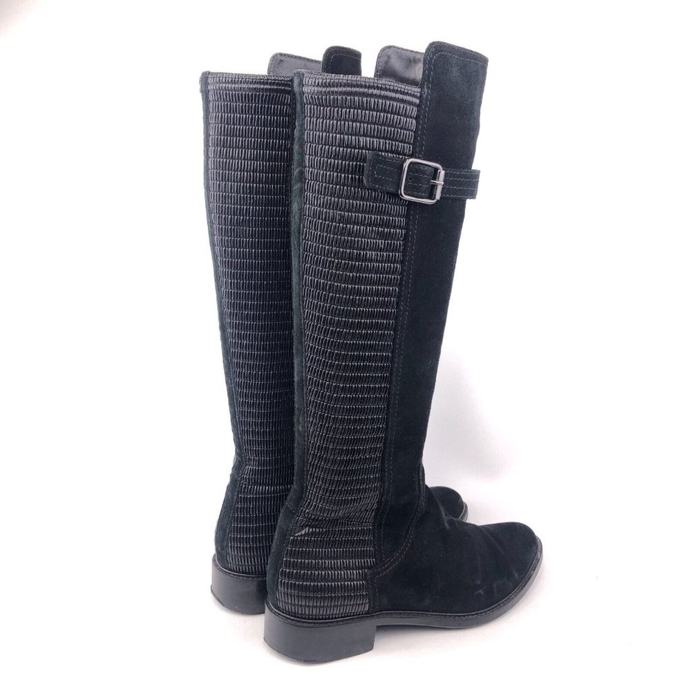 Aquatalia Black Leather Riding Boots 10 - Picture 5 of 11